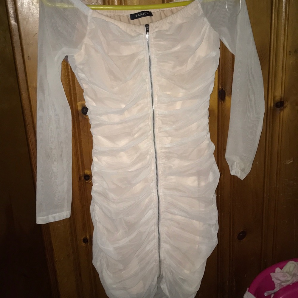 Pearl White and Pink Dress